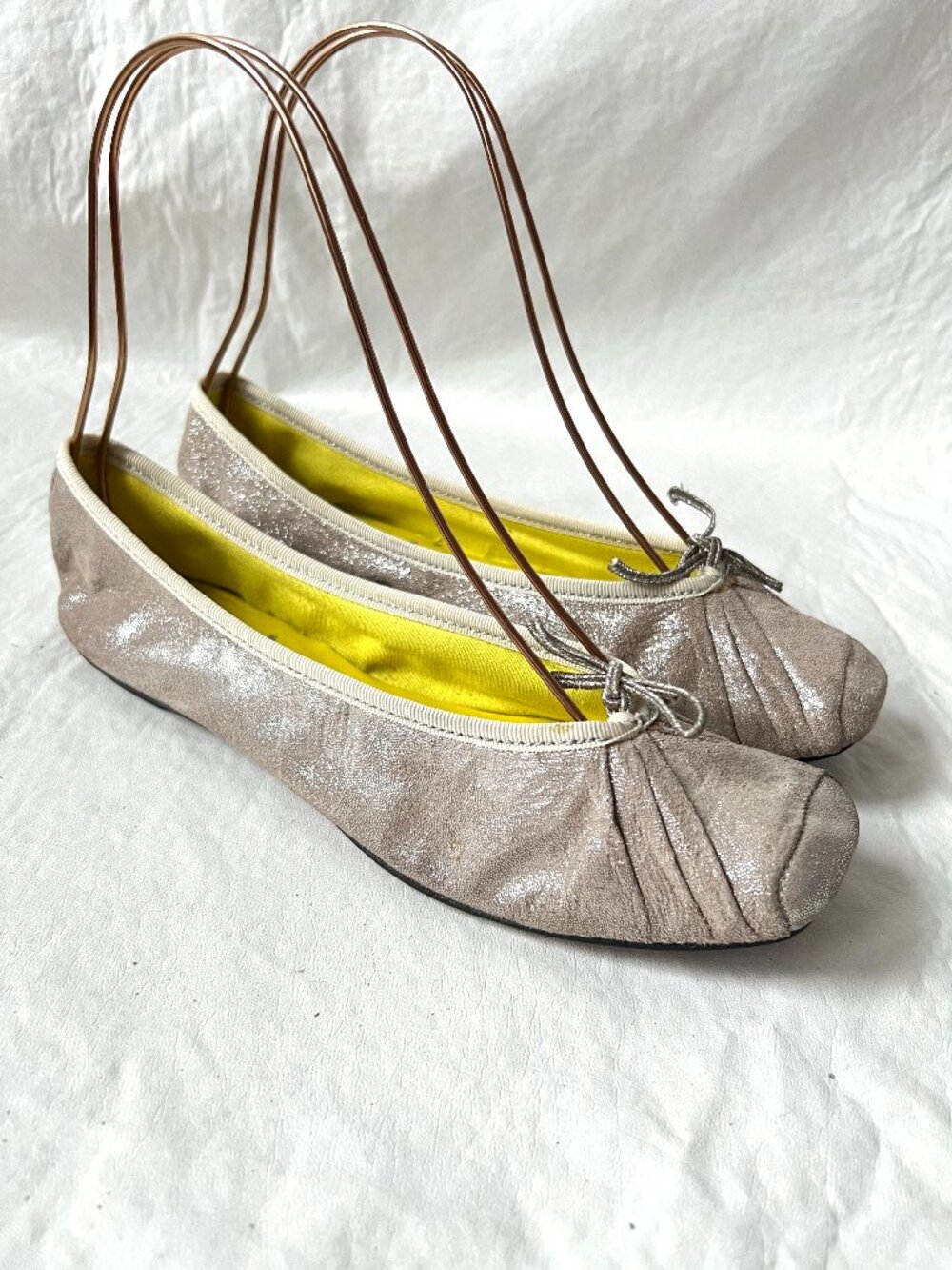 Repetto x Catherine Malandrino ballet flats FR 37 metallic beige slip on shoes